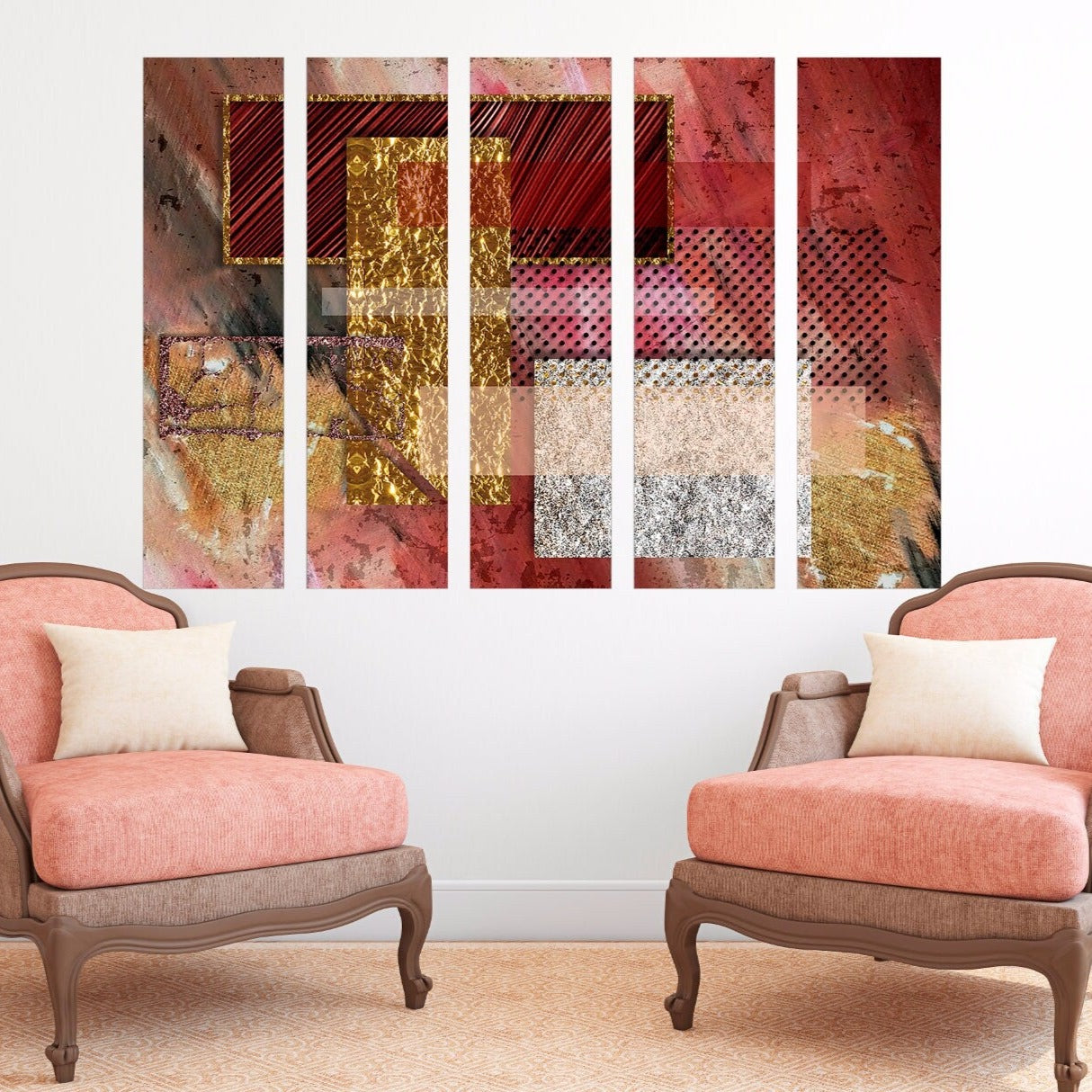 Modern abstract art 3 piece frame canvas Multi panel canvas Wall art Canvas painting Abstract wall art Home wall decor