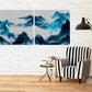 Blue ridge mountains Modern abstract art Multi panel canvas room wall decor Abstract wall art Extra large wall art Home wall decor