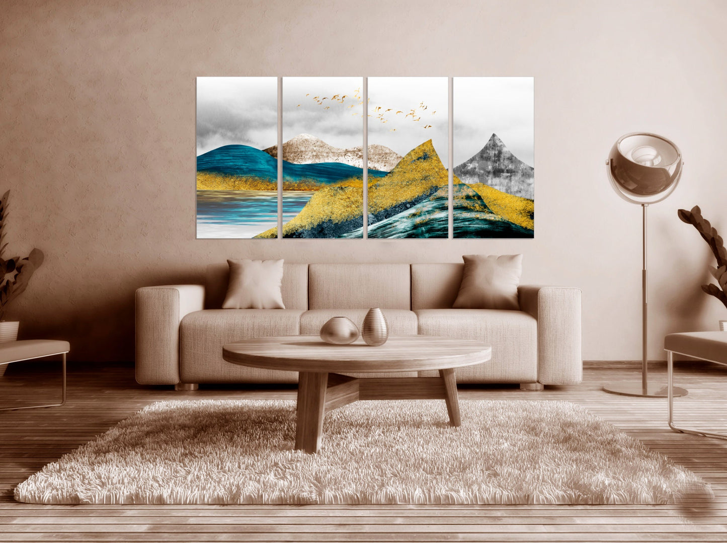 Mountain lake painting original art lake Home wall decor Canvas painting Outdoors mountains wall art Rocks and mountains