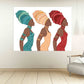 African canvas art African american bright wall art Multi panel extra large canvas art painting Afro woman Trendy wall art