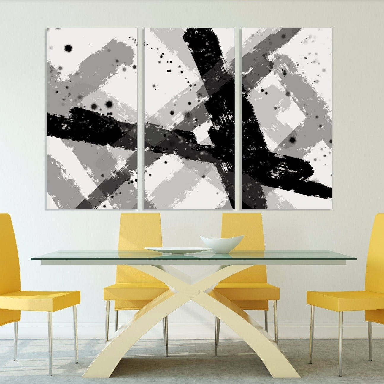 Large abstract wall art Multi panel canvas wall art sets for bedroom Trendy room decor Modern abstract art print framed canvas painting