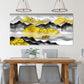 Gray and Gold mountains wall art paintings on canvas, wall pictures mountains, nature wall art, home wall decor, mountain art print