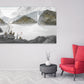 Smoky mountains wall art, Rocks and mountains сanvas painting, bedroom wall decor calm horizontal art