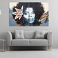 Black afro woman wall art, african american art canvas, black woman print multi panel extra large canvas art painting