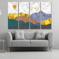 Abstract blue ridge mountains wall art canvas paintings, nature wall art Japanese art canvas, mountains wall art smoky mountains gift