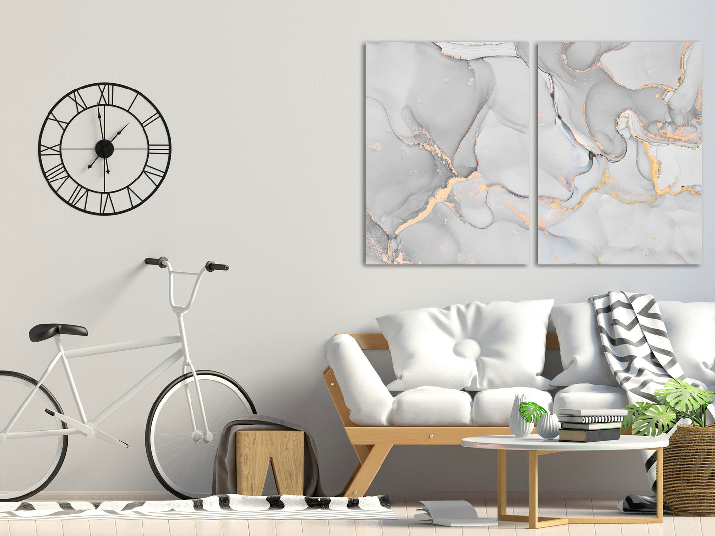 Marble canvas abstract, marble wall decor, white and gold wall art abstract wall art paintings on canvas, multi panel wall art