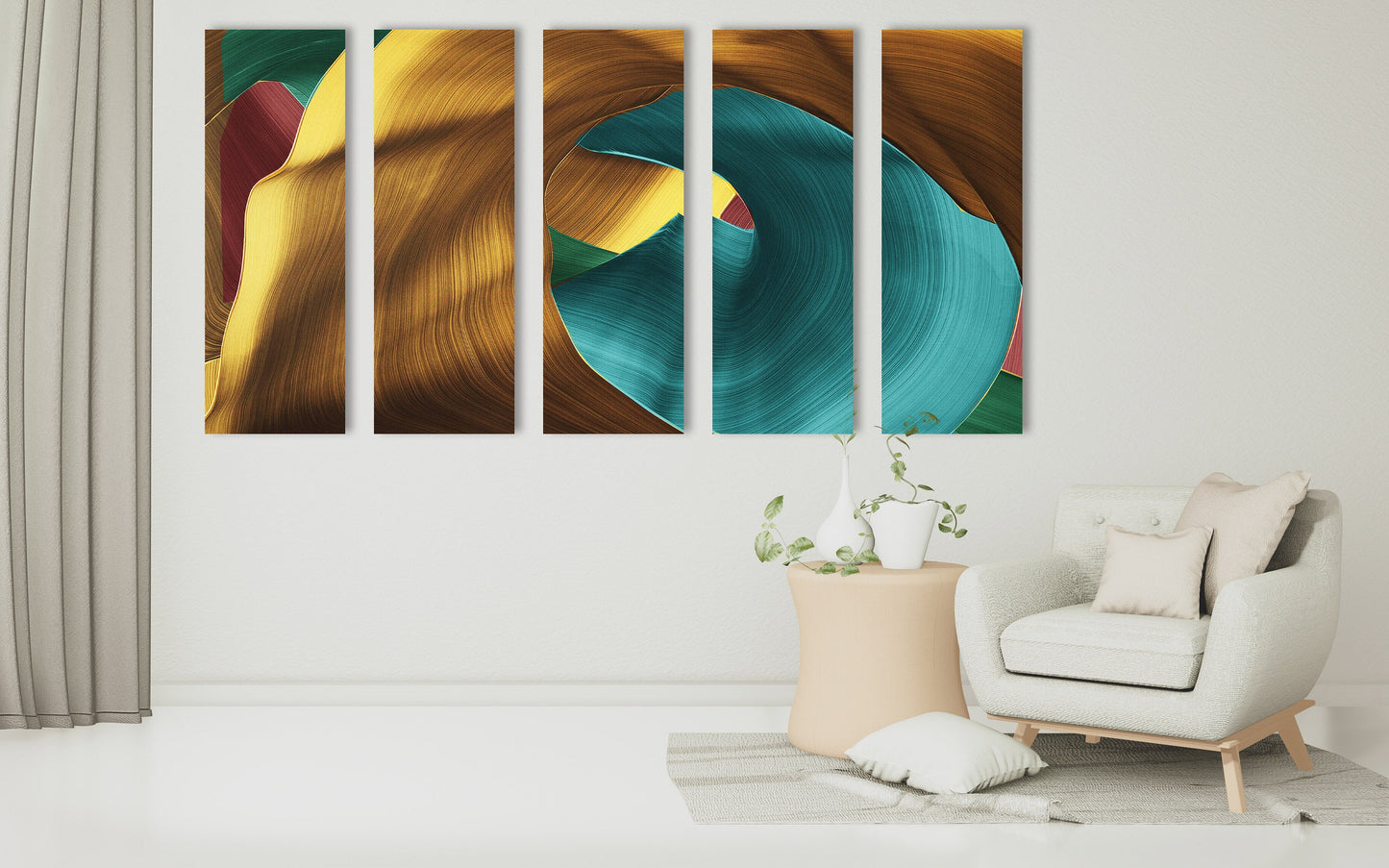 Creative wall art Abstract wall art, neutral gallery wall, trendy canvas painting, modern wall art, multi panel wall art