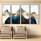 Blaue Berge Wandkunst, moderne rauchige Berge gerahmte Leinwand Wanddekoration, extra großer Floater-Rahmen Natur Wandkunst Home Wanddekoration
