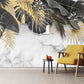 Tropical wallpaper peel and stick wall mural, monstera leaf wallpaper, leaf wallpaper modern vinyl wallpaper green marble wallpaper