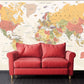 World map mural Removable wallpaper Textured wallpaper fabric wallpaper vinyl wallpaper modern wallpaper wall print art detailed world map