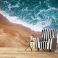 Wallpaper murals beach Modern wallpaper Removable wallpaper Textured wallpaper fabric vinyl wallpaper art deco wallpaper sea wallpaper
