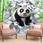 Panda wall art kids Animal Removable Textured wallpaper nursery wall mural vinyl modern wallpaper wall print art