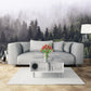 Foggy forest wall art woodland wallpaper Modern wallpaper Removable wallpaper Textured wallpaper fabric wallpaper vinyl wallpaper