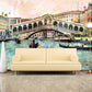 Vintage city mid modern retro century Venice vintage poster prints city wall mural peel and stick removable self adhesive wall covering