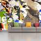 Wall collage abstract boy wallpaper peel and stick wall mural Removable Textured fabric wallpaper canvas