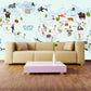 Animal world map World map mural Removable wallpaper Textured wallpaper nursery wallpaper vinyl wallpaper modern wallpaper wall print art
