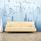 Foggy forest wall art woodland wallpaper Modern wallpaper Removable wallpaper Textured wallpaper fabric wallpaper vinyl wallpaper