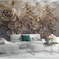 Flowers wallpaper Floral Peel and stick wallpaper Roses Flower Wall Mural Textured wallpaper adhesive wallpaper Botanical
