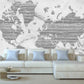 World map mural Removable wallpaper Textured wallpaper fabric wallpaper vinyl wallpaper modern wallpaper wall print art detailed world map