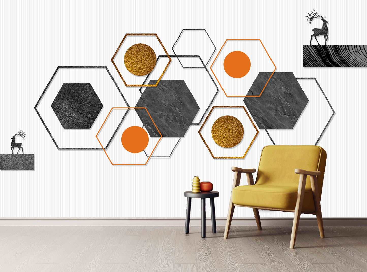 Geometric wallpaper 3d wall mural Abstract wallpaper Peel and stick wallpaper Photo wallpaper Black and white art removable wallpaper