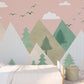 Nursery girl wallpaper Blush wallpaper Removable wallpaper Nature tapestry nursery wallpaper mountains wall art Wall mural photography