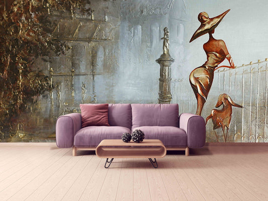 Temporary wallpaper vintage Removable wallpaper Textured wallpaper fabric wallpaper wallpaper painting canvas vinyl wallpaper