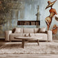 Temporary wallpaper vintage Removable wallpaper Textured wallpaper fabric wallpaper wallpaper painting canvas vinyl wallpaper