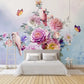 Botanical Peel and stick wallpaper mural removable Flowers Floral Textured adhesive wallpaper wall decoration covering bedroom wall decor