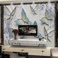 Butterfly wall stickers 3d stereoscopic wallpaper peel and stick Minimalist wall decor Modern wall mural bedroom removable wall covering