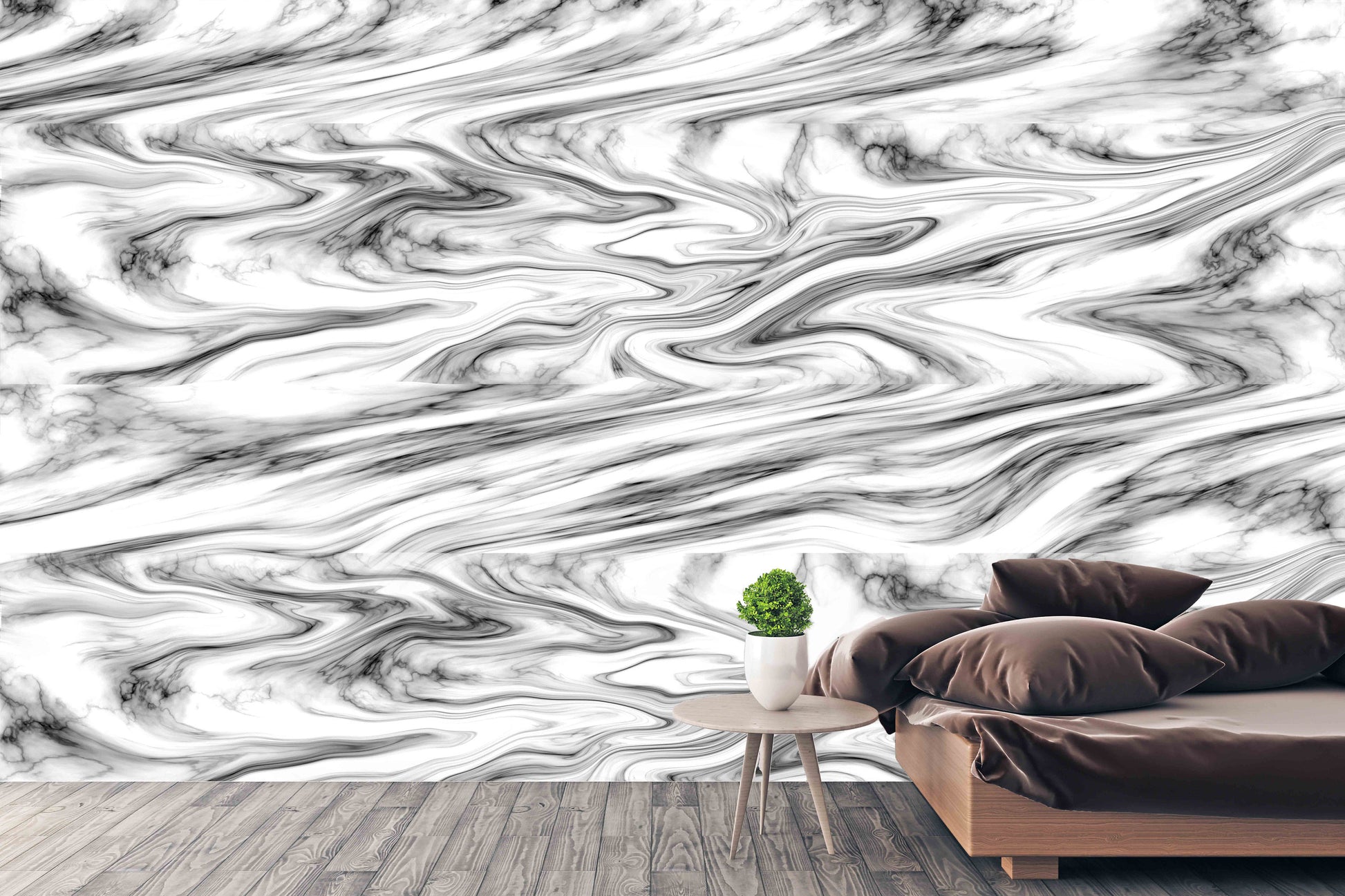 Marble Abstract wallpaper Peel and stick wall mural Black and white wall sticker removable wall covering bedroom wall decor