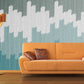 Geometric Wallpaper Blue Removable Wallpaper Sticker Art Peel and stick Self adhesive mural Wall mural prints