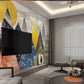 Geometric wallpaper mountains wall mural peel and stick, modern abstract wallpaper nature wall covering removable wall decoration