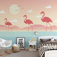 Exotic wall mural Tropical peel stick nursery wallpaper removable Modern wallpaper peel and stick pink Wall decoration