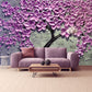 3d wall muralr Sakura blossoms wallpaper, Flowers Peel&stick wallpaper Large flower wall sticker Dathroom wall decor removable wall decal