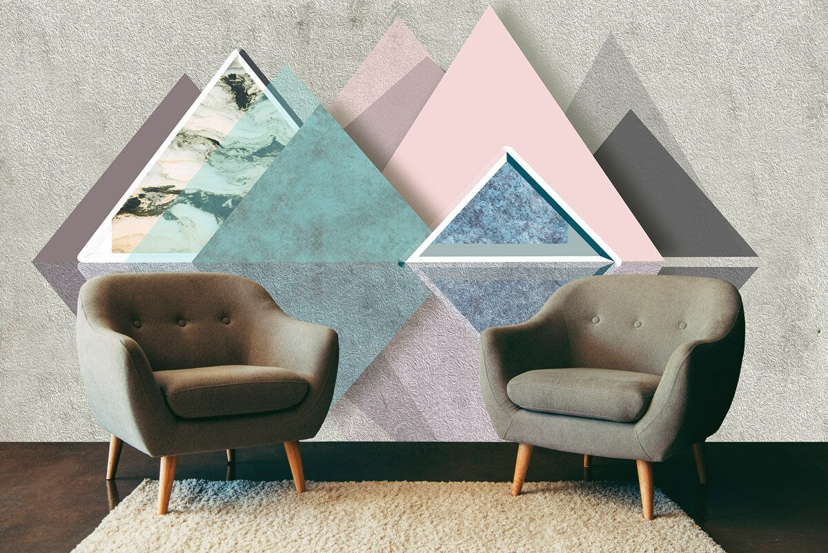 Geometric wallpaper Temporary wallpaper 3d wall mural Abstract wallpaper Peel and stick wallpaper Self adhesive mural removable wallpaper