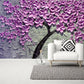3d wall muralr Sakura blossoms wallpaper, Flowers Peel&stick wallpaper Large flower wall sticker Dathroom wall decor removable wall decal