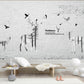 Light gray wallpaper, loft art wallpaper peel and stick wall mural, modern removable wall decor, vinyl wallpaper wall covering
