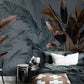 Tropical leaf wallpaper peel and stick wall mural, vinyl wallpaper, modern botanical wallpaper, banana leaf mural
