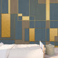 Abstract geometric vinyl wallpaper, peel and stick wall mural, modern canvas wallpaper