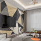 Geometric abstract wallpaper peel and stick 3d wall mural, removable wallpaper, vinyl wall murals, canvas wallpaper