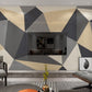 Geometric abstract wallpaper peel and stick 3d wall mural, removable wallpaper, vinyl wall murals, canvas wallpaper