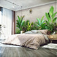 Banana leaf wallpaper, tropical leaf wallpaper peel and stick wall mural, vinyl wallpaper, green floral wallpaper, banana leaf mural