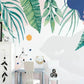 Tropical leaf wallpaper peel and stick wall mural, vinyl wallpaper, modern botanical wallpaper, banana leaf mural