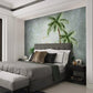 Palms wallpaper, tropical wallpaper peel and stick mural leaves, vinyl wallpaper, modern wallpaper