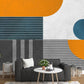 Mid century modern wallpaper peel and stick wall mural, abstract wallpaper, geometric vinyl wallpaper, canvas wallpaper
