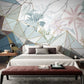 Geometric wallpaper peel and stick, tropical wallpaper, marble wallpaper, leaf removable wallpaper, self adhesive exotic wall mural
