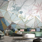Geometric wallpaper peel and stick, tropical wallpaper, marble wallpaper, leaf removable wallpaper, self adhesive exotic wall mural