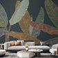 Banana leaves decor wallpaper Tropical wallpaper Leaf Removable wallpaper vinyl wallpaper modern wallpaper banana leaves print