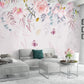 Floral wallpaper flower wall mural, rose wallpaper butterfly wallpaper peel and stick vinyl wall decals daisy wallpaper botanical wallpaper