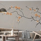 Magnolia floral peel and stick wallpaper, peel and stick wallpaper botanical, flowers wall mural, magnolia branches